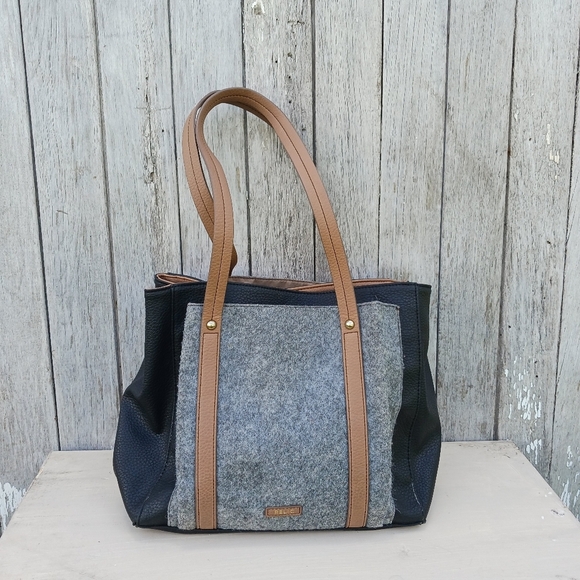 RELIC by Fossil Bailey Double Faux Vegan Leather Shoulder Purse Tote Bag Handbag - Picture 1 of 11